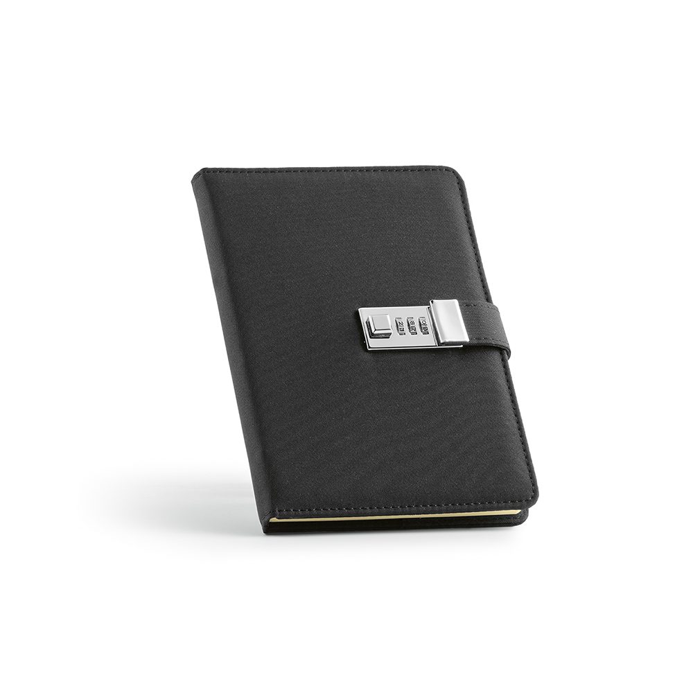 Carnet Melville rPET, fermeture métal, 192p 70g/m²