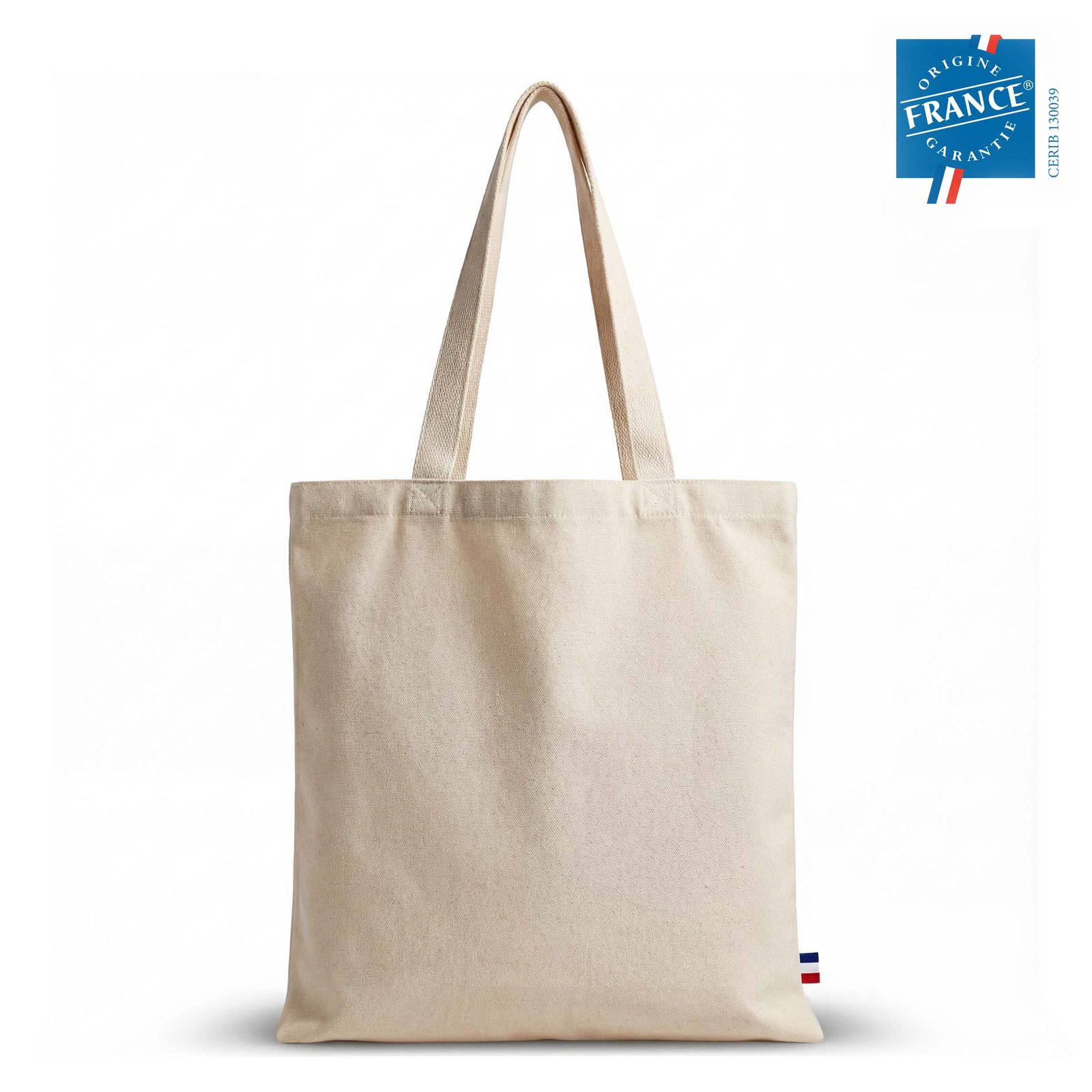 Totebag coton recyclé 225g Certifié Origine France garantie