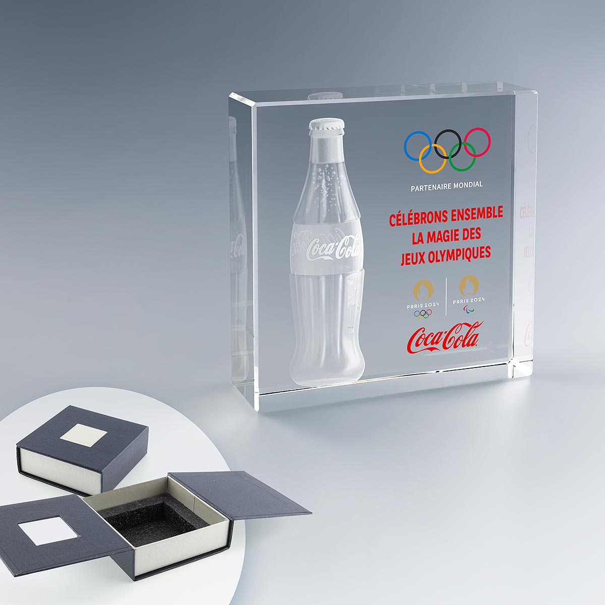 Trophée carré verre 120 x 120